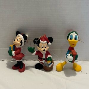 Vintage Disney Kurt Adler 3 Piece Ornament Set